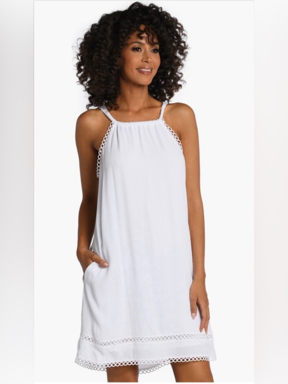 🤍 NWT La Blanca White Swim Cover-Up Dress